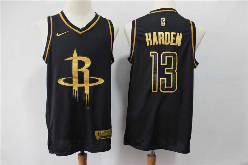 Rockets 13 James Harden Black Gold Nike Swingman Jersey,We sell and wholesale Rockets 13 James Harden Black Gold Nike Swingman Jersey on line form chian!